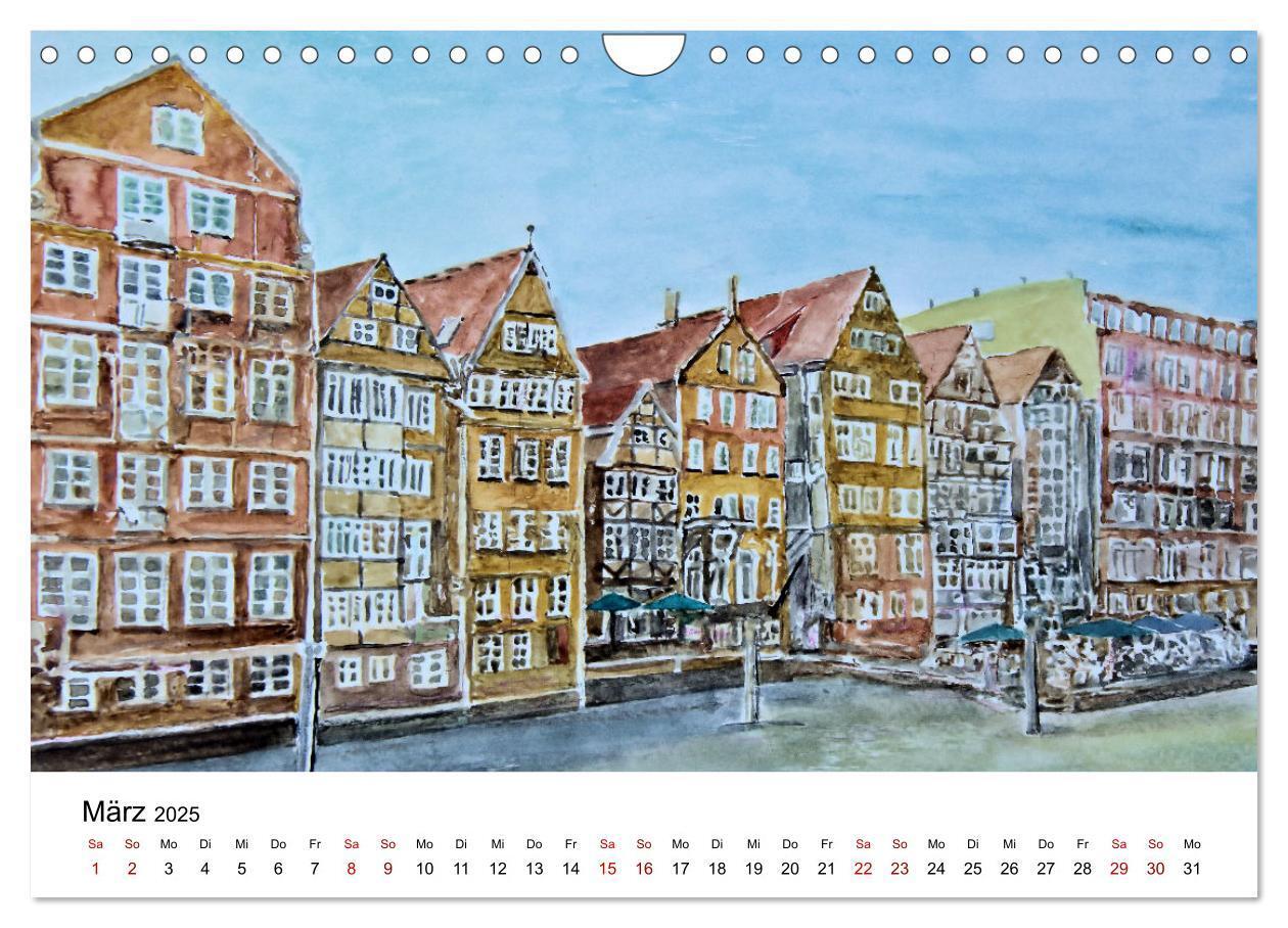 Bild: 9783435096619 | Hamburg in stillen Aquarellen (Wandkalender 2025 DIN A4 quer),...