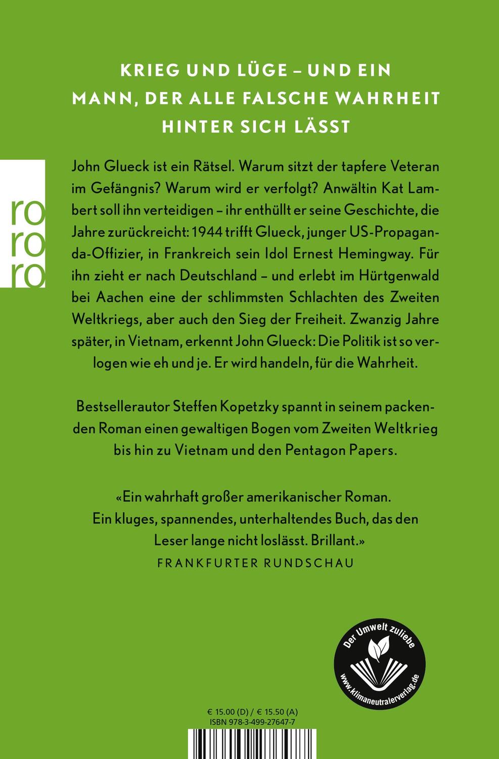 Rückseite: 9783499276477 | Propaganda | Steffen Kopetzky | Taschenbuch | 496 S. | Deutsch | 2021