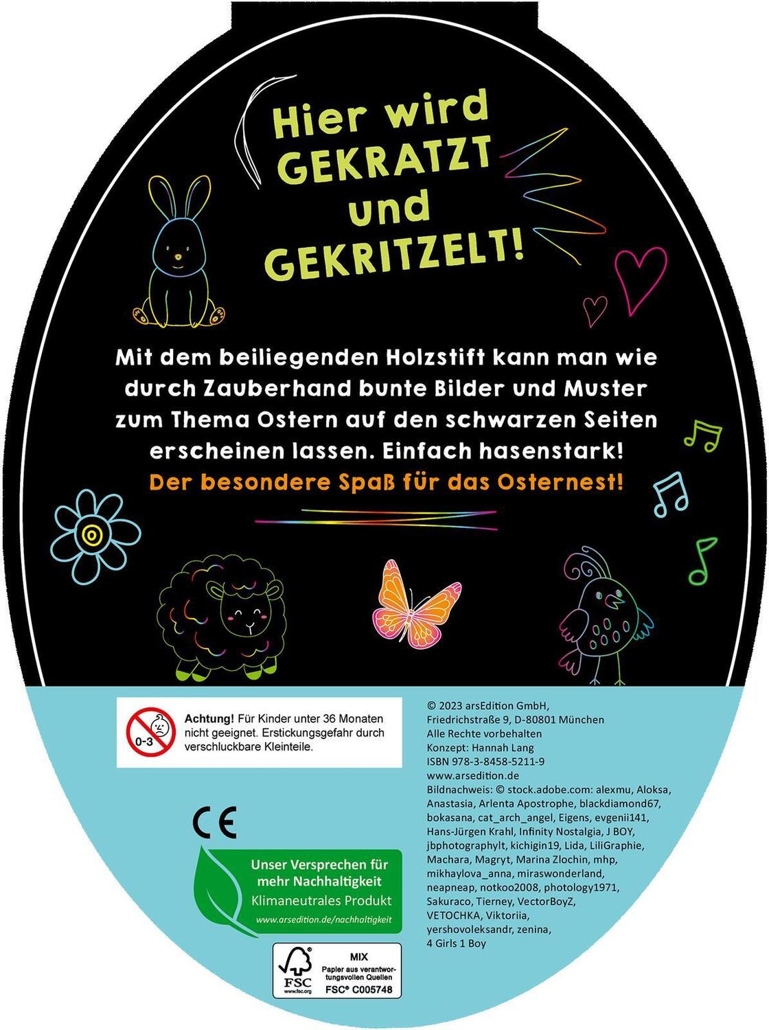 Rückseite: 9783845852119 | Mein Oster-Kritzkratz-Ei | Für Kinder ab 5 Jahren | Taschenbuch | 2023