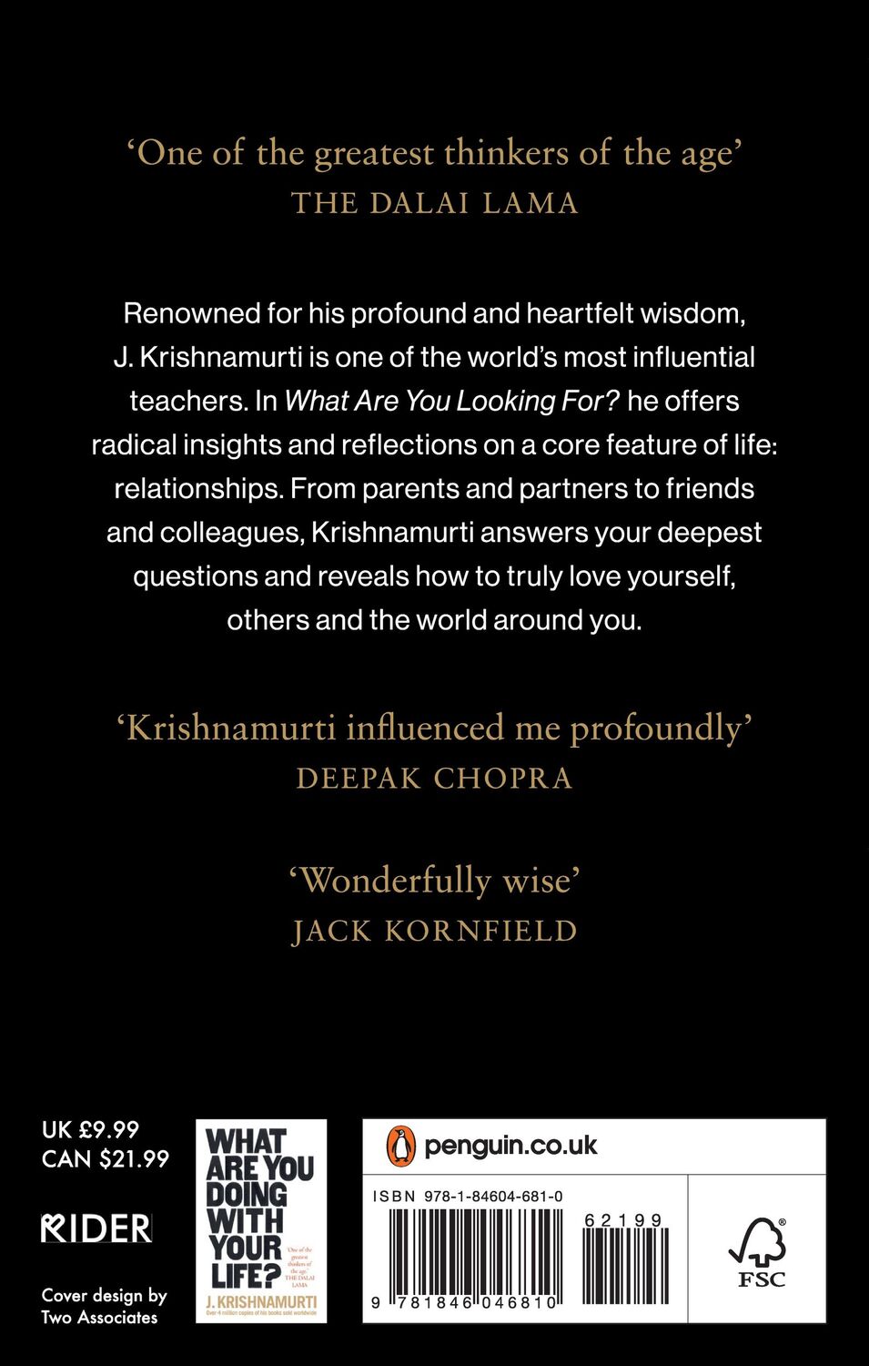 Rückseite: 9781846046810 | What Are You Looking For? | J. Krishnamurti | Taschenbuch | Englisch