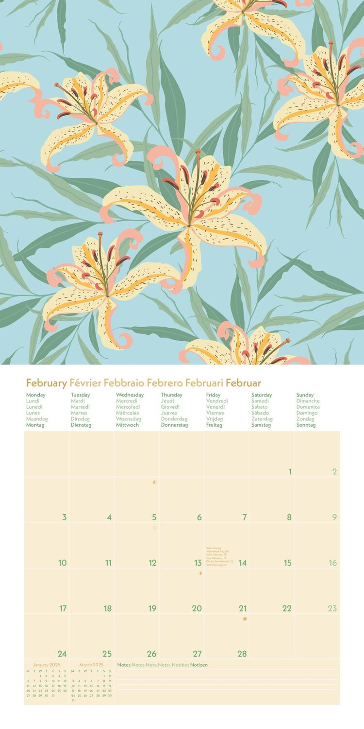 Bild: 4002725981721 | GreenLine Floral 2025 - Wand-Kalender - Broschüren-Kalender - 30x30...