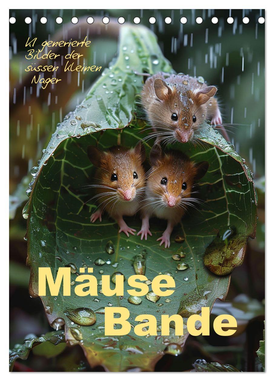 Cover: 9783383829604 | Mäusebande (Tischkalender 2025 DIN A5 hoch), CALVENDO Monatskalender