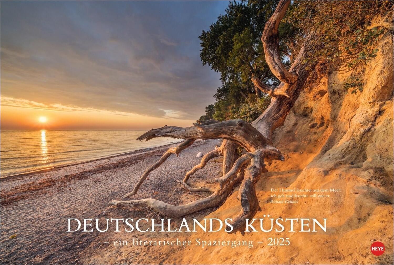 Cover: 9783756404810 | Deutschlands Küsten - Ein literarischer Spaziergang Kalender 2025 -...