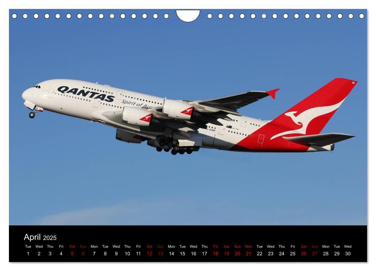 Bild: 9781325946662 | A380 SuperJumbo (Wall Calendar 2025 DIN A4 landscape), CALVENDO 12...