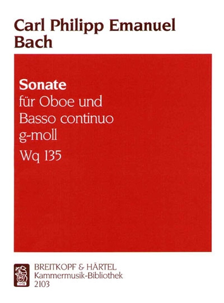 Cover: 9790004500538 | Sonate g-moll Wotq 135 | Carl Philipp Emanuel Bach | Buch