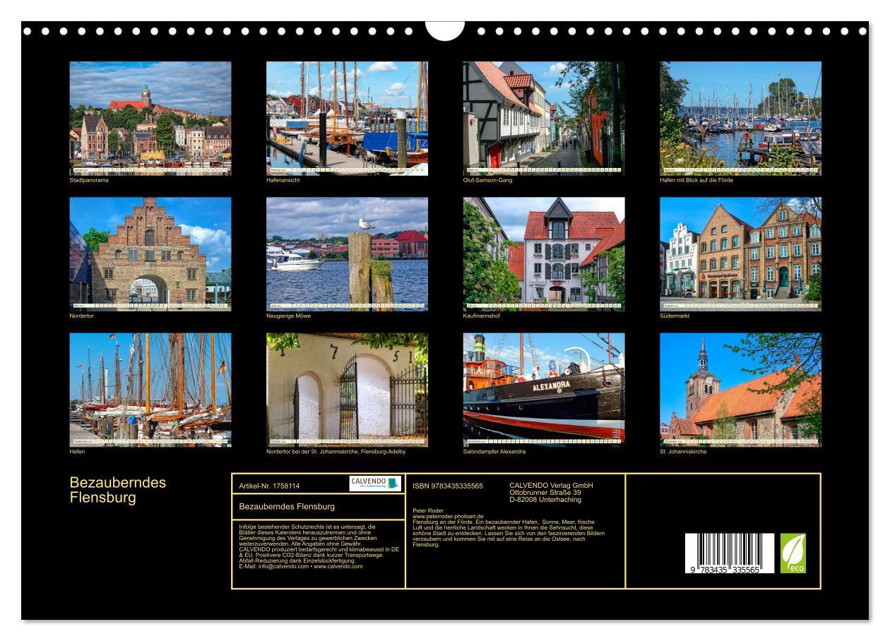 Bild: 9783435335565 | Bezauberndes Flensburg (Wandkalender 2025 DIN A3 quer), CALVENDO...