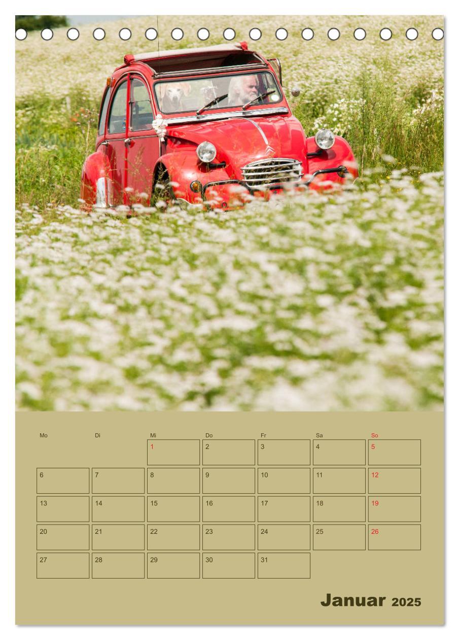 Bild: 9783435940752 | Citroën 2 CV ¿ Flower Power (Tischkalender 2025 DIN A5 hoch),...