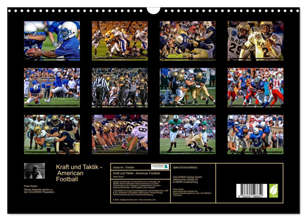 Bild: 9783435596652 | Kraft und Taktik - American Football (Wandkalender 2025 DIN A3...