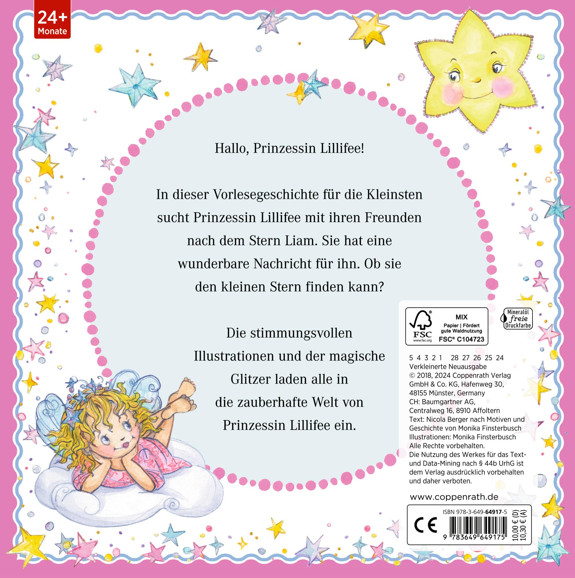 Rückseite: 9783649649175 | Prinzessin Lillifee sucht den kleinen Stern (Pappbilderbuch) | Berger