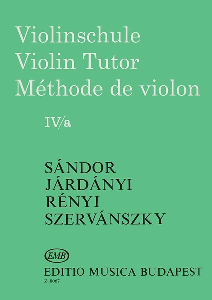 Cover: 9790080080672 | Violinschule Band 4a | Jardanyi, Szervansky Sandor | Buch | 1977