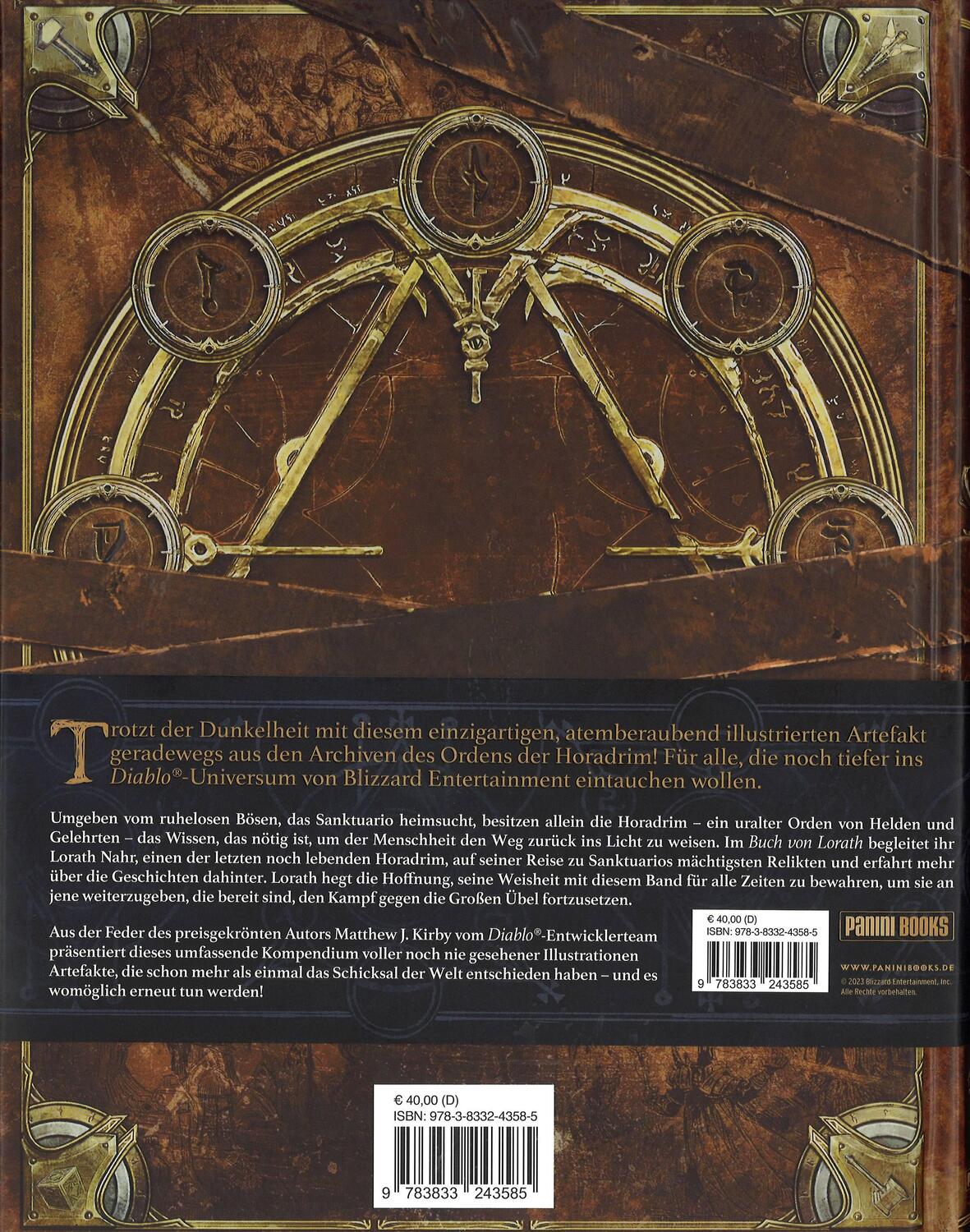 Rückseite: 9783833243585 | Diablo: Das Buch Lorath | Matthew J. Kirby | Buch | Deutsch | 2023