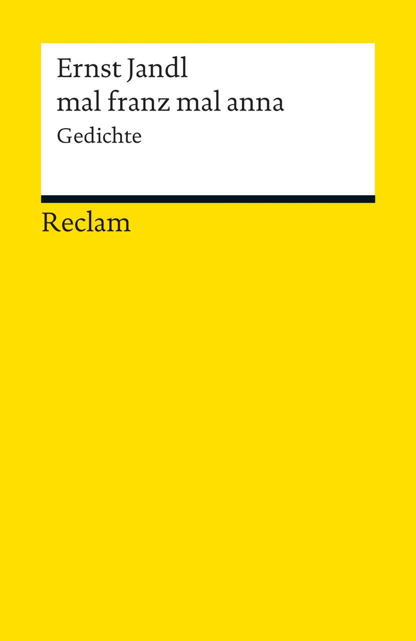 Cover: 9783150189498 | mal franz mal anna | Ernst Jandl | Taschenbuch | Deutsch | 2012