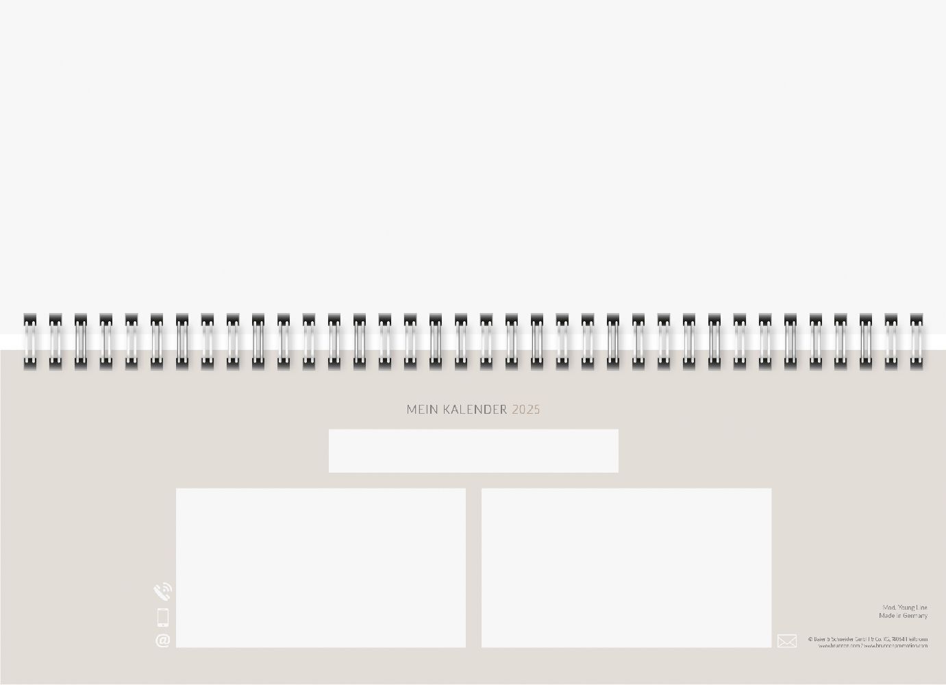 Bild: 4003273788527 | Querterminbuch Modell Young Line (2025) Cloudy Mountains | Kalender