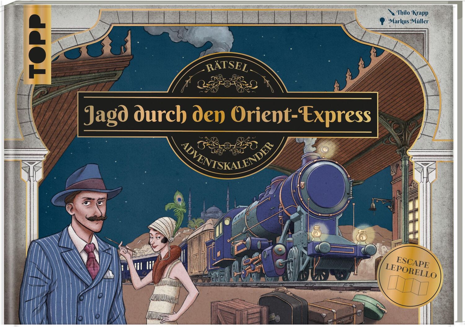 Cover: 9783735851796 | Jagd durch den Orient-Express - Rätsel-Adventskalender | Markus Müller