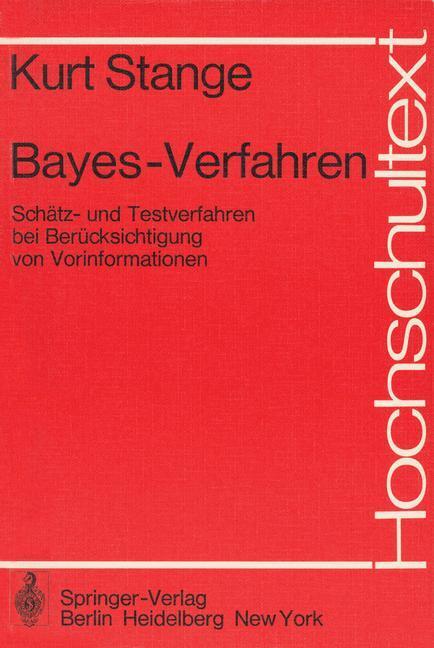 Cover: 9783540078159 | Bayes-Verfahren | K. Stange | Taschenbuch | Hochschultext | Paperback