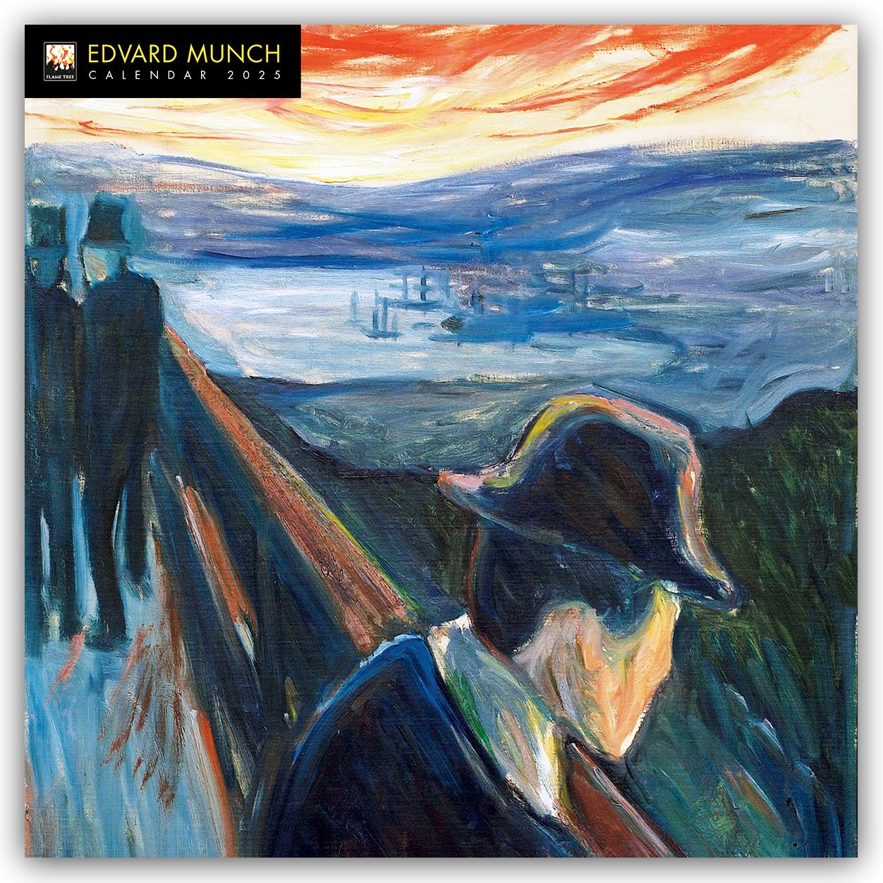 Cover: 9781835620366 | Edvard Munch Wall Calendar 2025 (Art Calendar) | Flame Tree Publishing