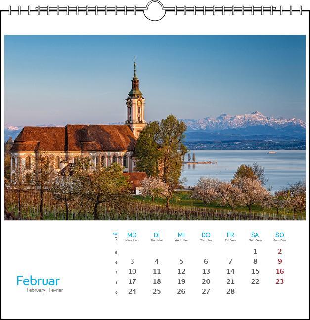 Bild: 9783861924098 | Bodensee 2025 | Postkarten-Tischkalender | Kalender | Spiralbindung