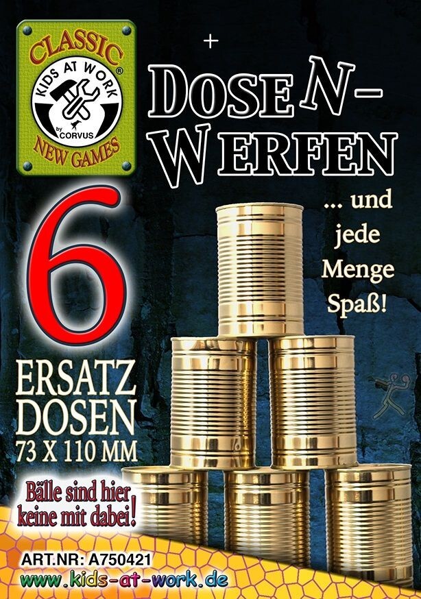 Cover: 4047542754219 | Corvus A750421 - Kids-at-Work, Dosenwerfen Ersatzdosen, 6 Stück,...