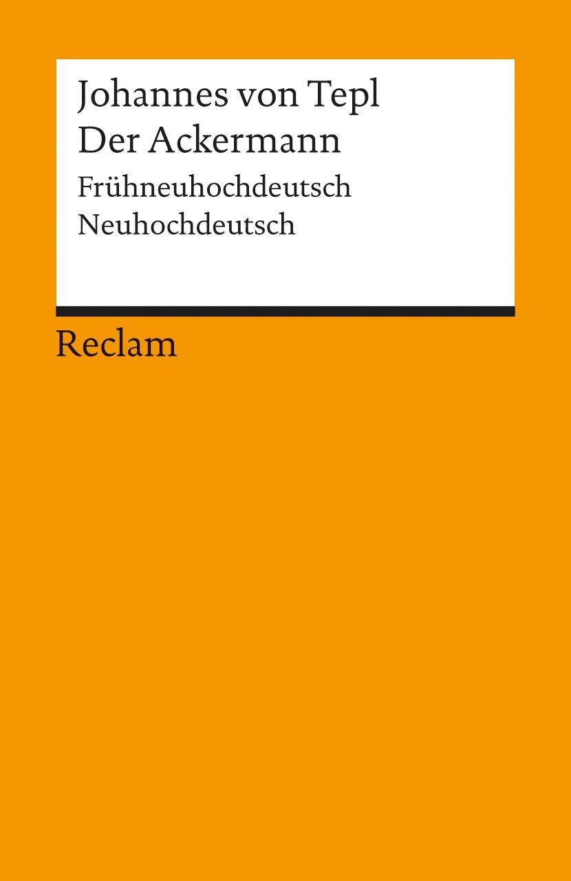 Cover: 9783150180754 | Der Ackermann | Frühneuhochdeutsch / Neuhochdeutsch | Tepl | Buch