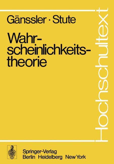 Cover: 9783540084181 | Wahrscheinlichkeitstheorie | Winfried Stute (u. a.) | Taschenbuch