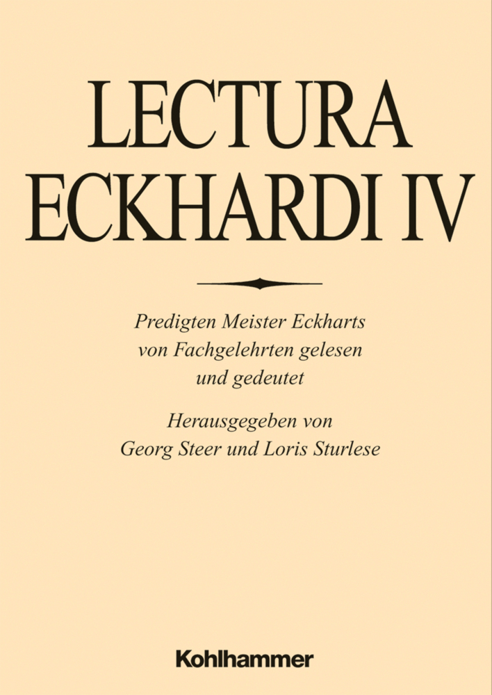 Cover: 9783170315303 | Lectura Eckhardi IV | Buch | V | Deutsch | 2016 | EAN 9783170315303