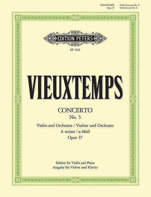 Cover: 9790014015572 | Violin Concerto No. 5 in a Minor Op. 37 (Edition for Violin and Piano)