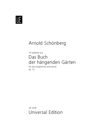 Cover: 9790008014383 | Schönberg, A: 15 Gedichte aus "Das Buch der hängenden Gärten | Buch