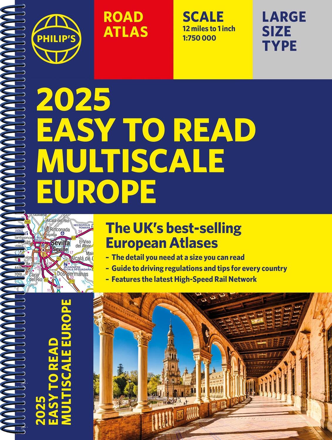 Cover: 9781849076609 | 2025 Philip's Easy to Read Multiscale Road Atlas Europe | Maps | Buch