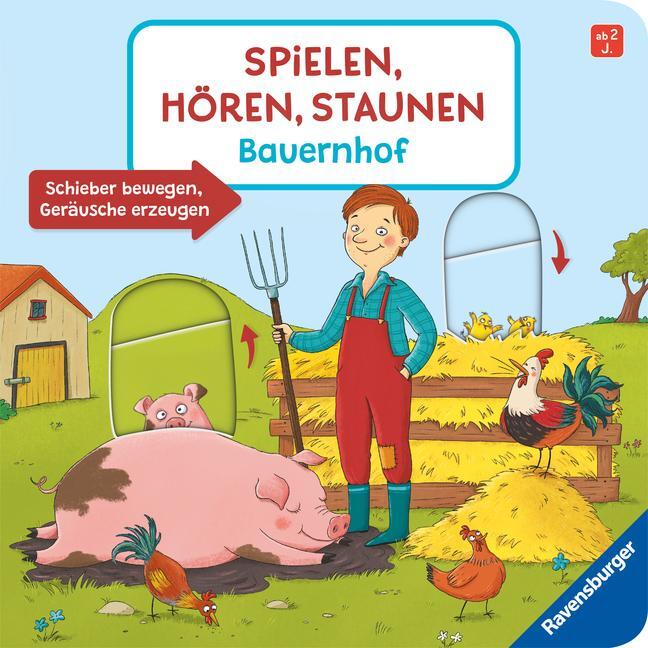 Cover: 9783473419074 | Spielen, Hören, Staunen: Bauernhof. Ein Sound-Spielbuch ohne...