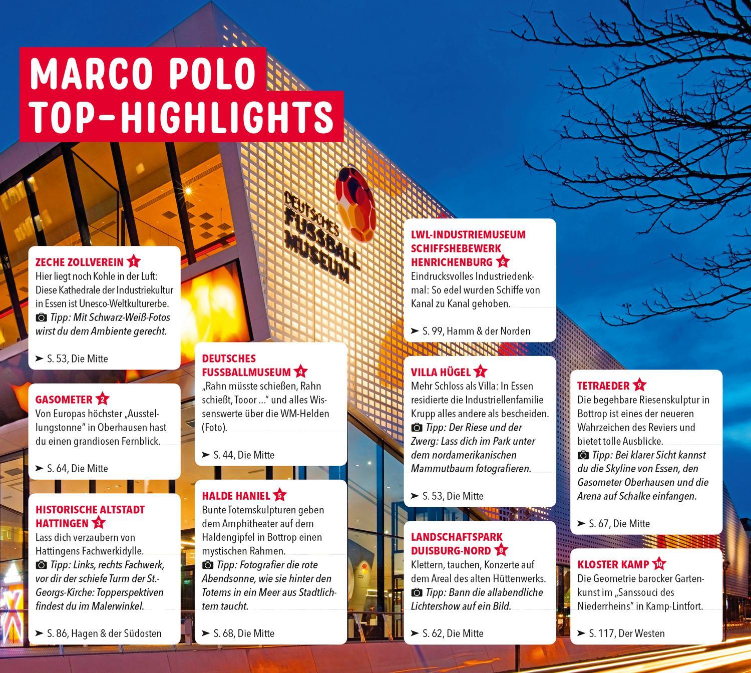 Bild: 9783829718660 | MARCO POLO Reiseführer Ruhrgebiet | Kirsten Sulimma | Taschenbuch