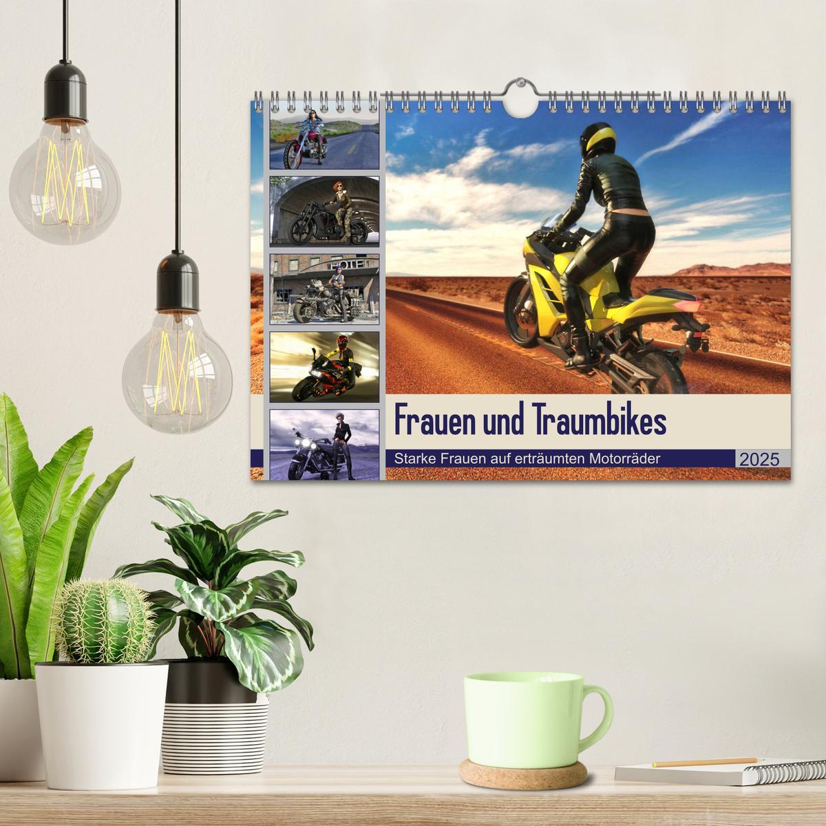 Bild: 9783435119653 | Frauen und Traumbikes (Wandkalender 2025 DIN A4 quer), CALVENDO...