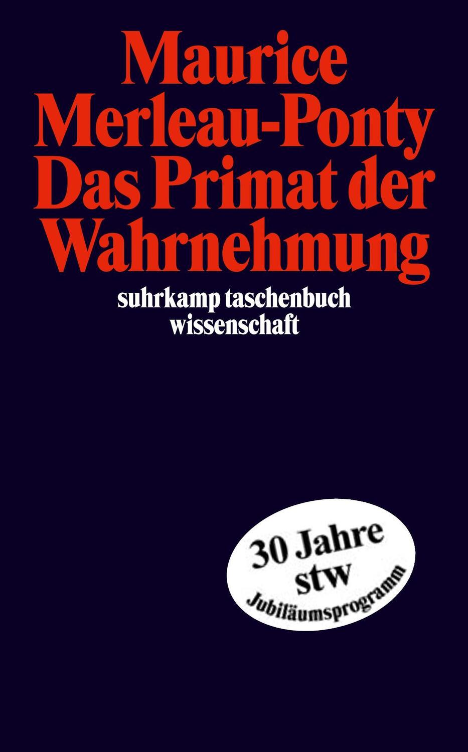 Cover: 9783518292761 | Das Primat der Wahrnehmung | Maurice Merleau-Ponty | Taschenbuch