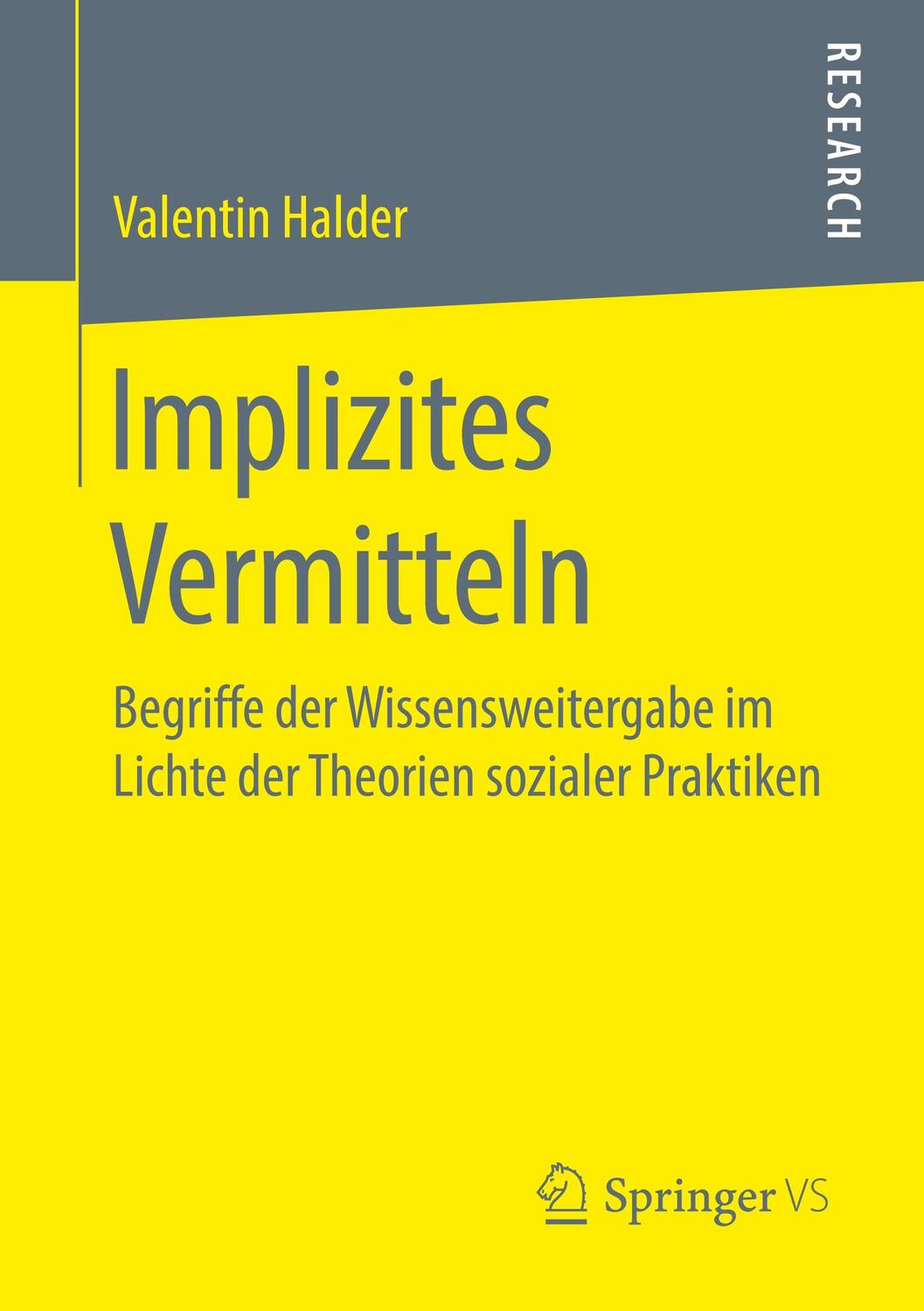 Cover: 9783658261085 | Implizites Vermitteln | Valentin Halder | Taschenbuch | Paperback | v