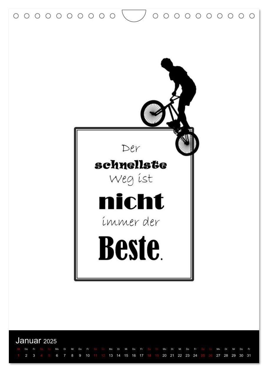 Bild: 9783435916955 | Markante, freche Sprüche rund ums Radfahren (Wandkalender 2025 DIN...