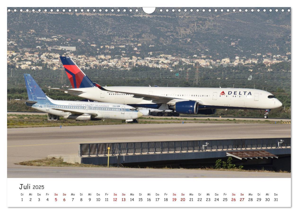 Bild: 9783457220696 | Flugzeuge auf Europas Flughäfen (Wandkalender 2025 DIN A3 quer),...