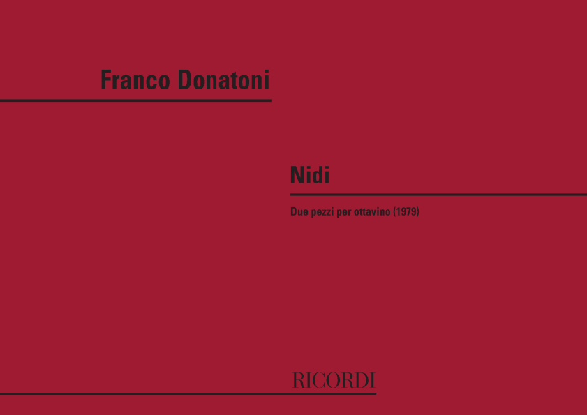 Cover: 9790041329994 | Nidi | Franco Donatoni | Partitur | 1980 | Ricordi | EAN 9790041329994