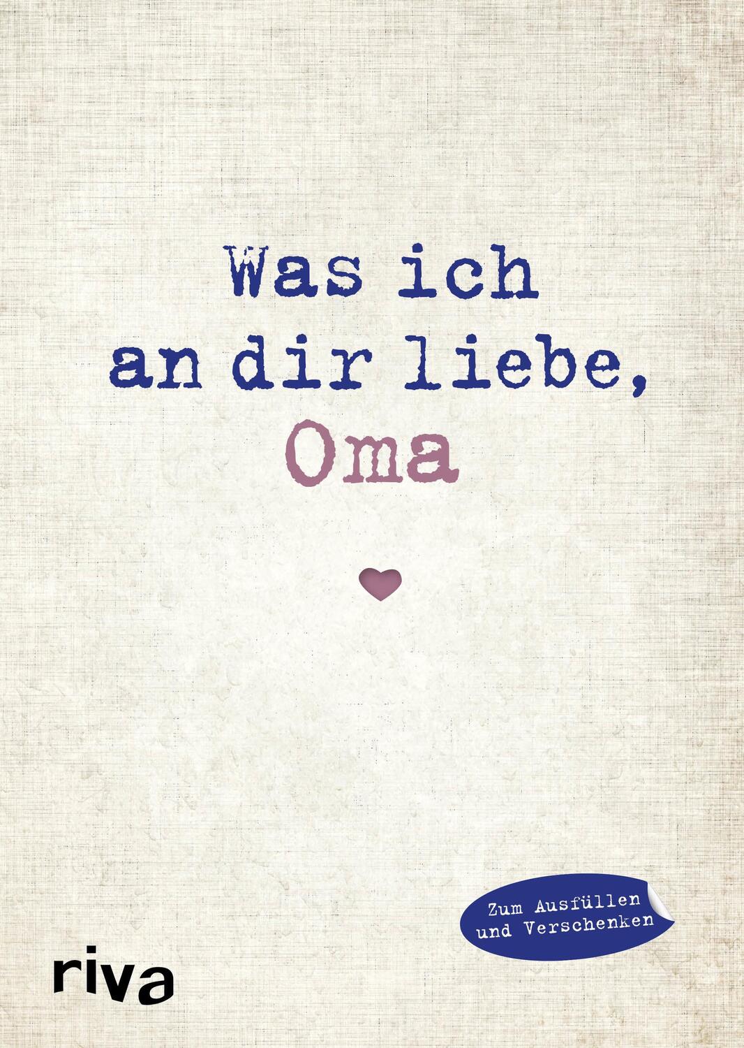 Cover: 9783868839623 | Was ich an dir liebe, Oma | Alexandra Reinwarth | Buch | Deutsch