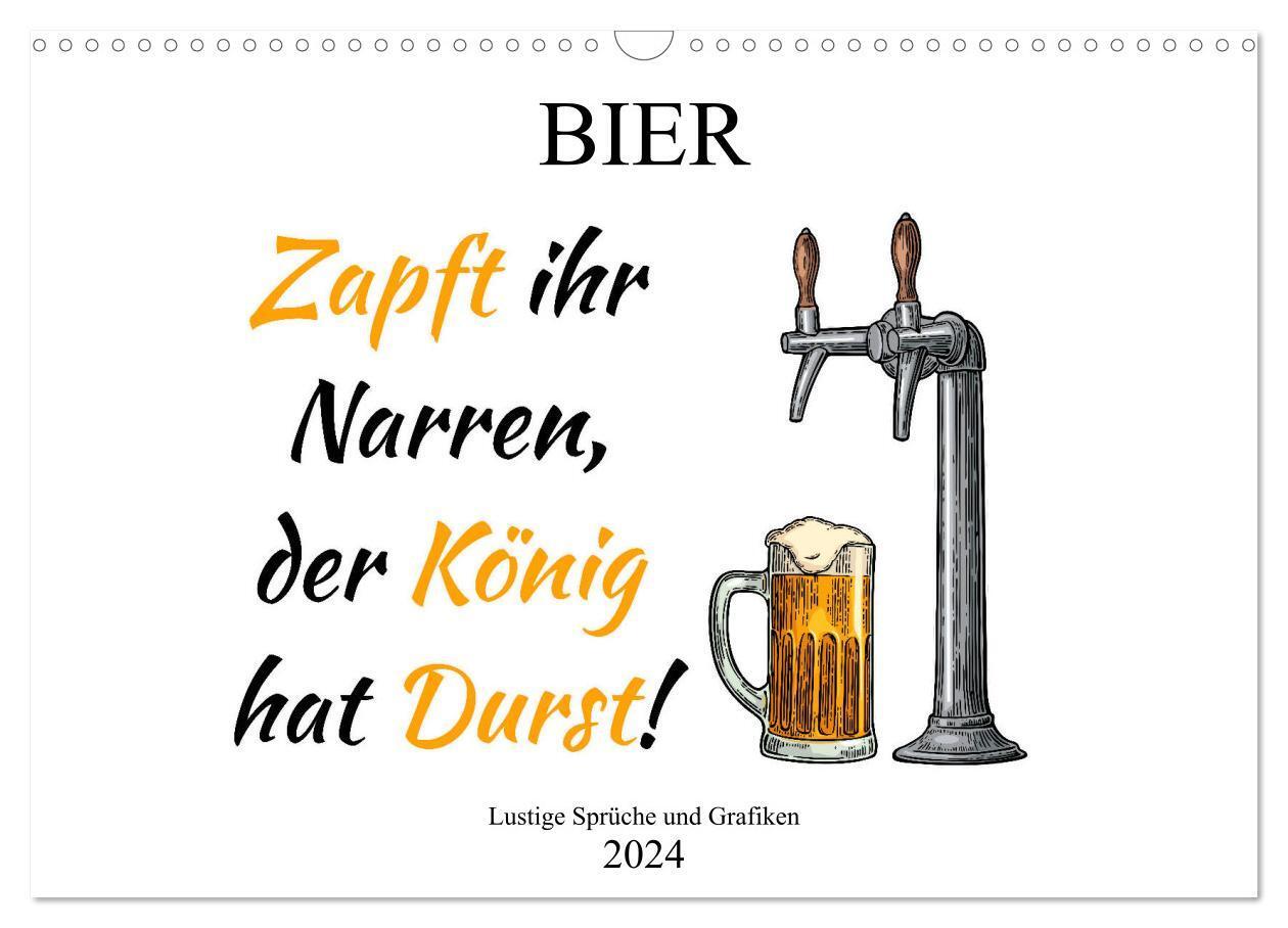 Cover: 9783675873193 | Bier - Lustige Sprüche und Grafiken (Wandkalender 2024 DIN A3...