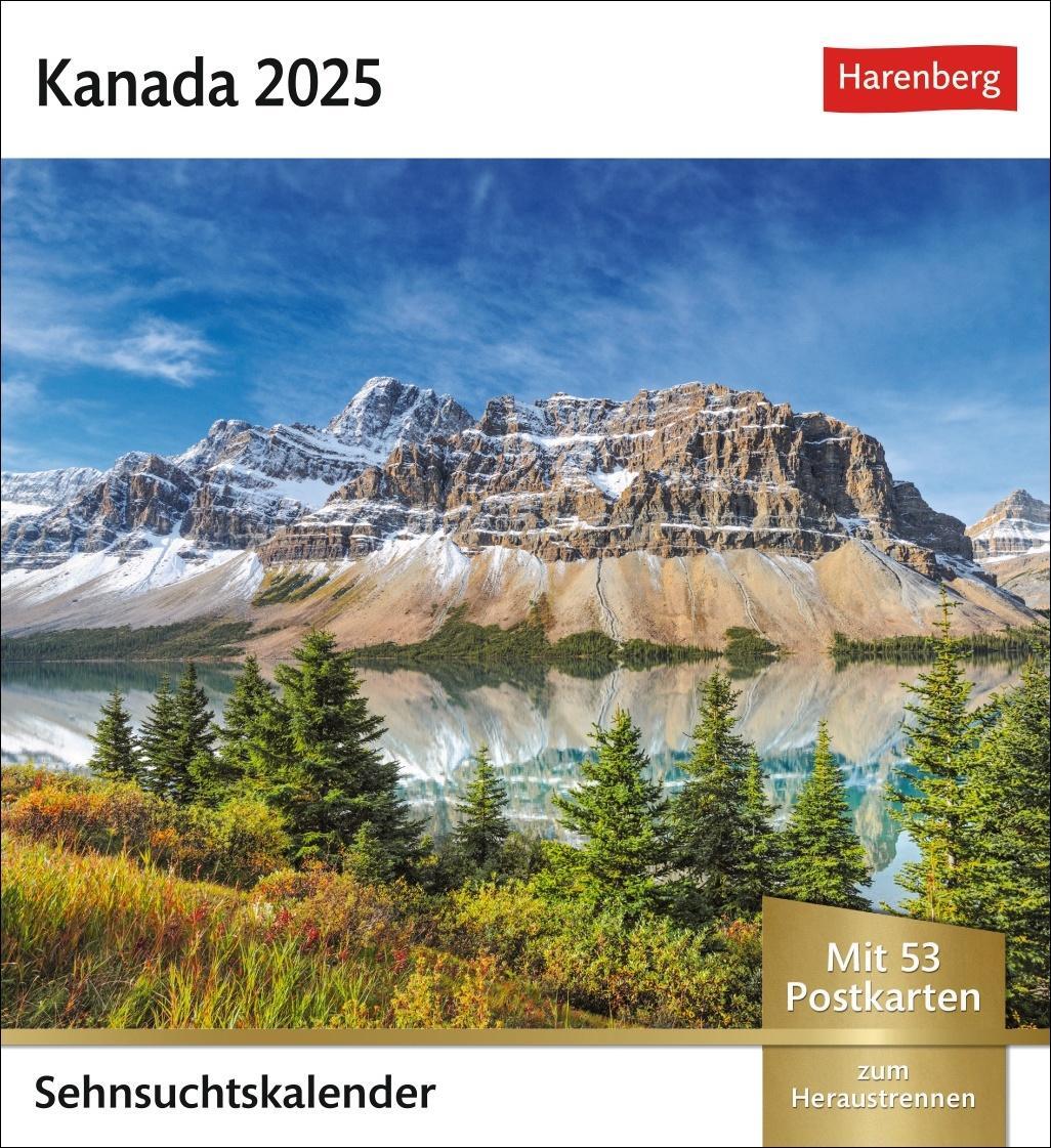 Cover: 9783840033391 | Kanada Sehnsuchtskalender 2025 - Wochenkalender mit 53 Postkarten