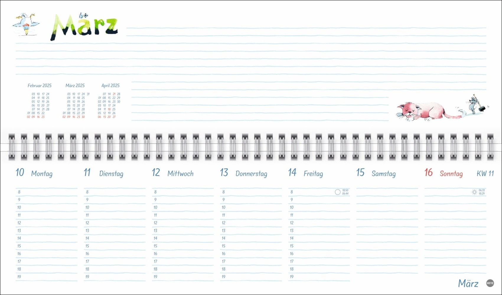 Bild: 9783756406548 | Helme Heine: Wochenquerplaner 2025 | Helme Heine | Kalender | 112 S.