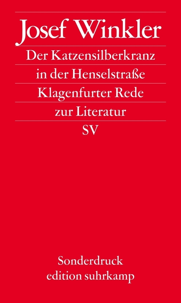 Cover: 9783518061329 | Der Katzensilberkranz in der Henselstraße | Josef Winkler | Buch