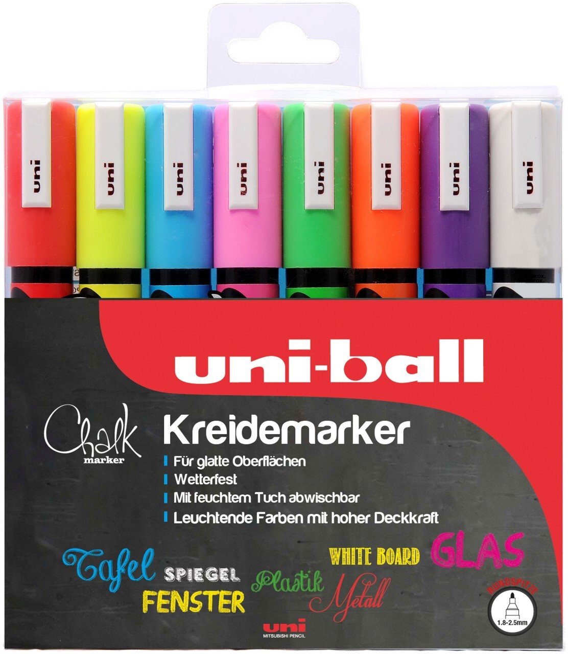 Cover: 5012788066746 | uni-ball Kreidemarker Chalk PWE-5M 8er Set | 186208 | 2020
