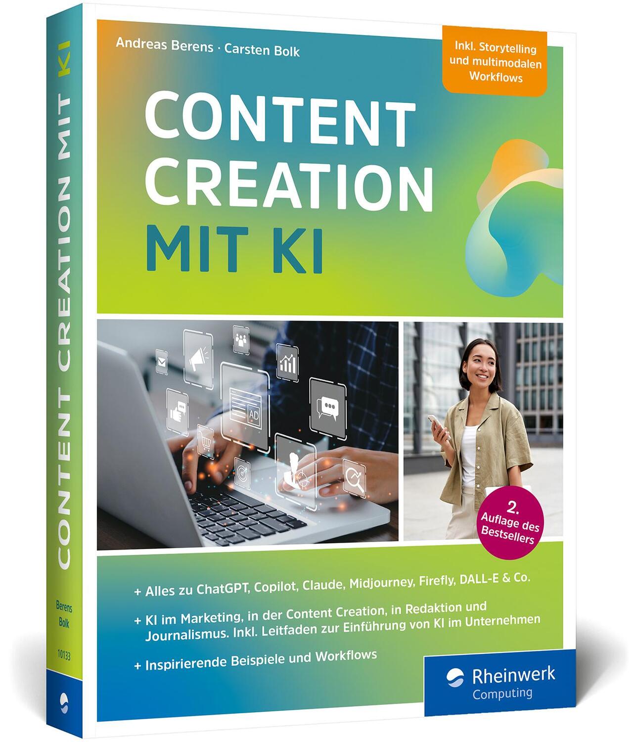 Cover: 9783367101337 | Content Creation mit KI | Andreas Berens (u. a.) | Taschenbuch | 2024
