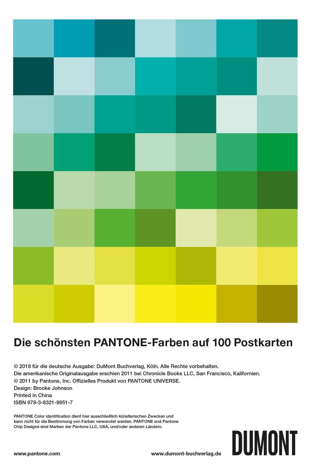 Rückseite: 9783832199517 | Pantone | 100 Postkarten | Pantone | Taschenbuch | 100 S. | Deutsch