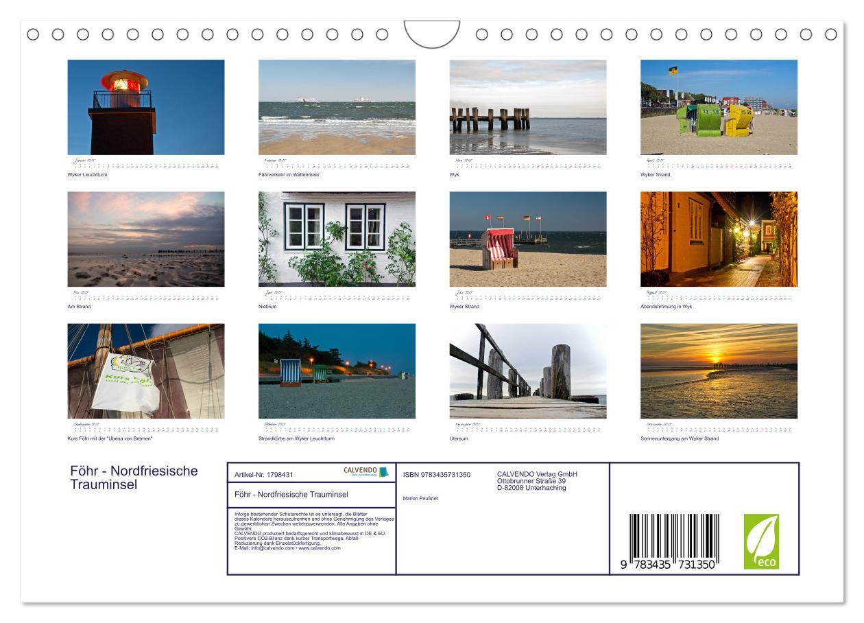 Bild: 9783435731350 | Föhr - Nordfriesische Trauminsel (Wandkalender 2025 DIN A4 quer),...