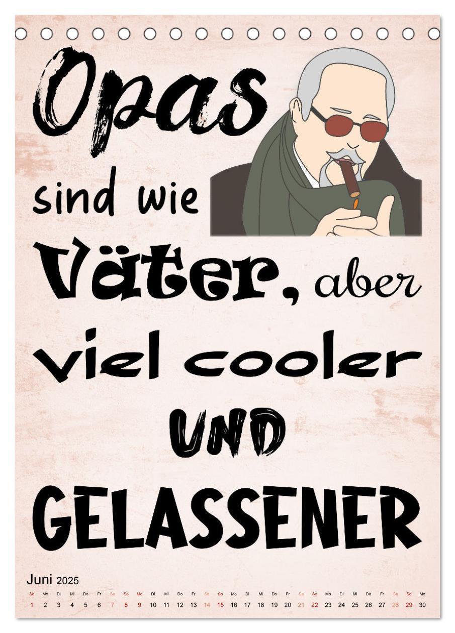 Bild: 9783435887422 | Opa ist der Coolste (Tischkalender 2025 DIN A5 hoch), CALVENDO...