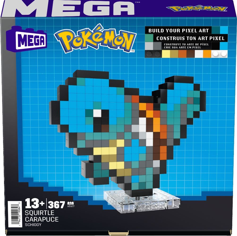 Bild: 194735190843 | MEGA Pokémon Shiggy Pixel Art | Karton | HTH77 | 2024 | Mattel