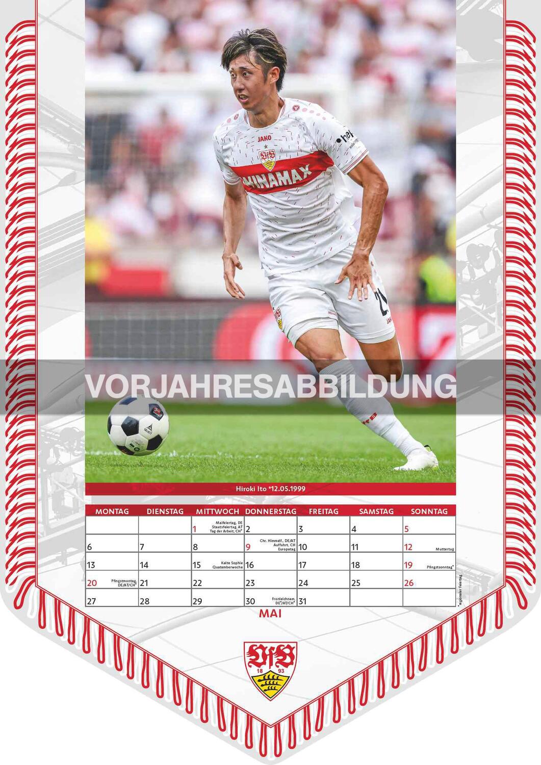 Bild: 4002725994486 | VfB Stuttgart 2025 - Bannerkalender - Fan-Kalender -...