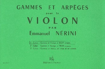 Cover: 9790230300056 | Gammes et arpèges vol.1 pour violon | Emile Nerini | Buch