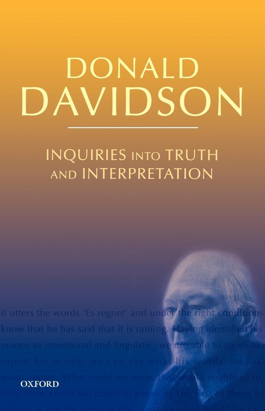 Cover: 9780199246298 | Inquiries Into Truth and Interpretation | Donald Davidson | Buch